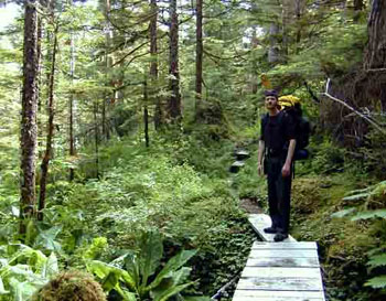 Steve on the portage trail