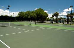 Tennis Courts, just across the street from the rental