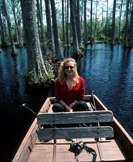 Maxine in our canoe