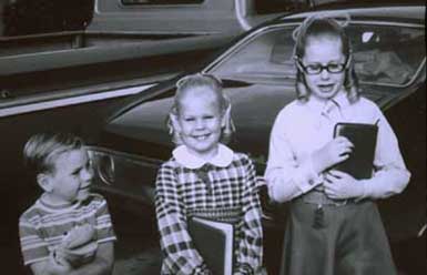 Russ, Jacqueline, and Cynthia going to church